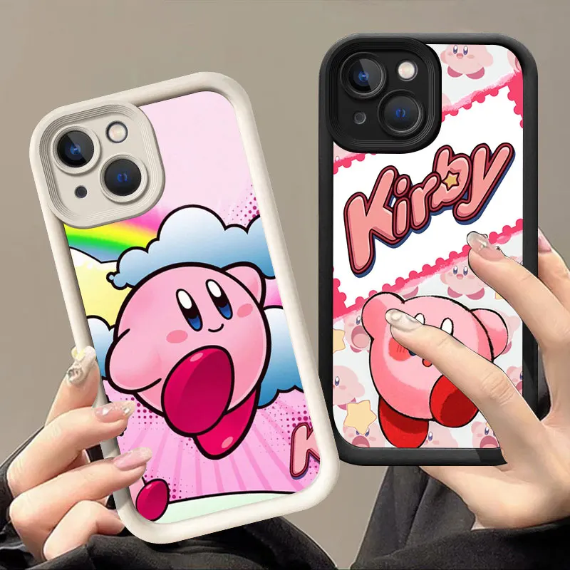 Game Stars K-Kirby Soft Silicone Phone Case For Apple iPhone 12 13 Mini 11 14 15 16 Pro Max 7 8 Plus