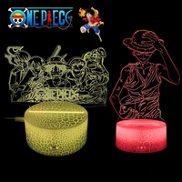 anime one piece 3d night light toys cartoon figures luffy zoro 7 colors led model touch night table lamp toys for kids toy gifts