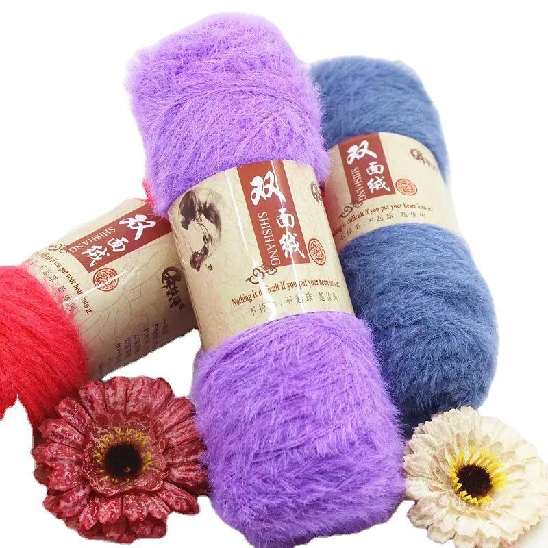 

100g Double Faced Wool Simulated Fur Long Haired Mink Knitted Sweater Scarf Thread Is Soft and Does Not Shed Wool Material