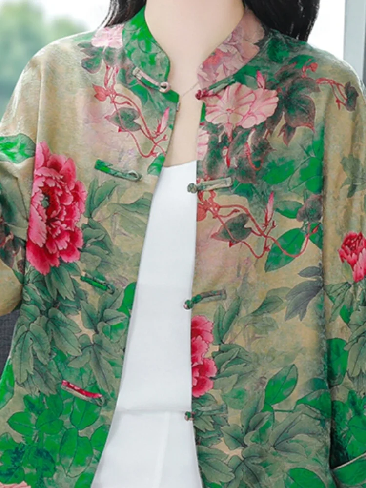Женская элегантная рубашка с принтом верхняя одежда женский летний новый