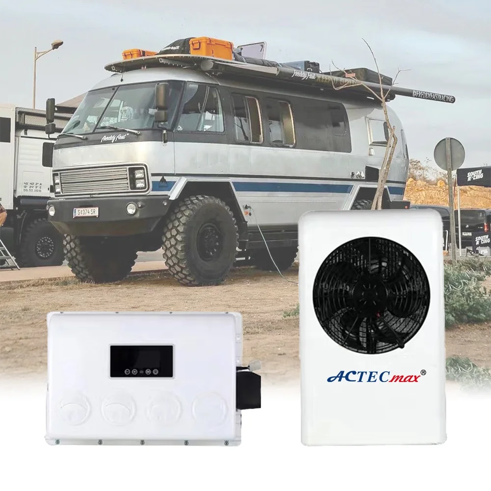Фото Заводская цена ACTECmax Split White 12 В Потолочный кондиционер для грузовика AC.161.066 Автомобильный кондиционер для автофургона 24 В Парковочный охладитель 2000 Вт №5