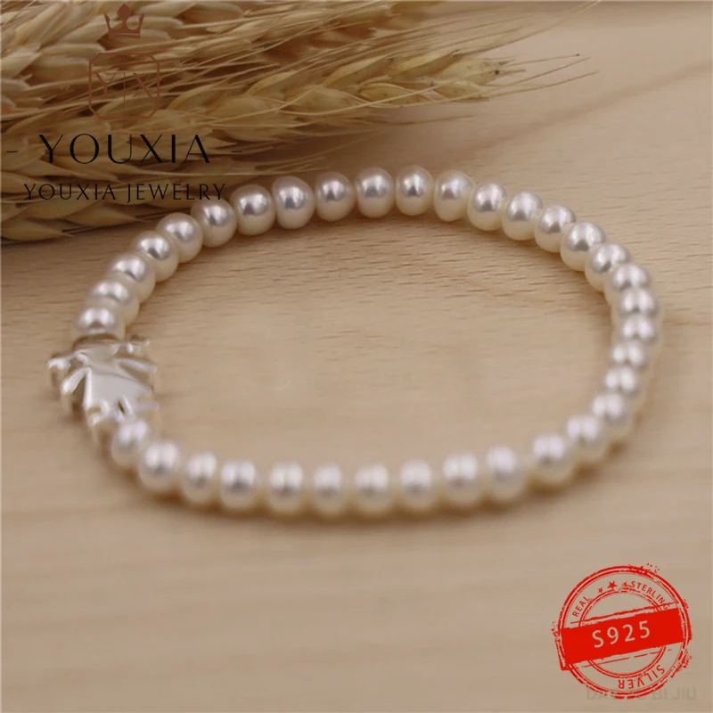 Own Hot Brand Fashion S925 Sterling Silver Small Girl Large Bracelet Versatile Holiday Gift Couple Personality Fashion Jewelry