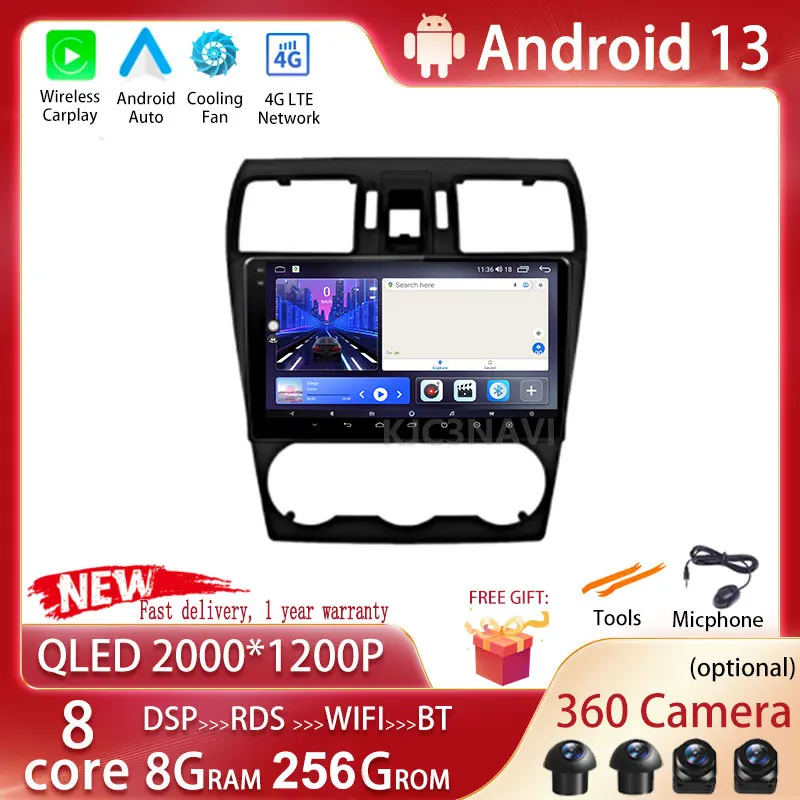 

Автомагнитола 9 дюймов, Android 13, для Subaru Forester XV WRX 2012- 2015, для Impreza, мультимедийный плеер, навигация GPS, DSP, RDS, DVD, головное устройство