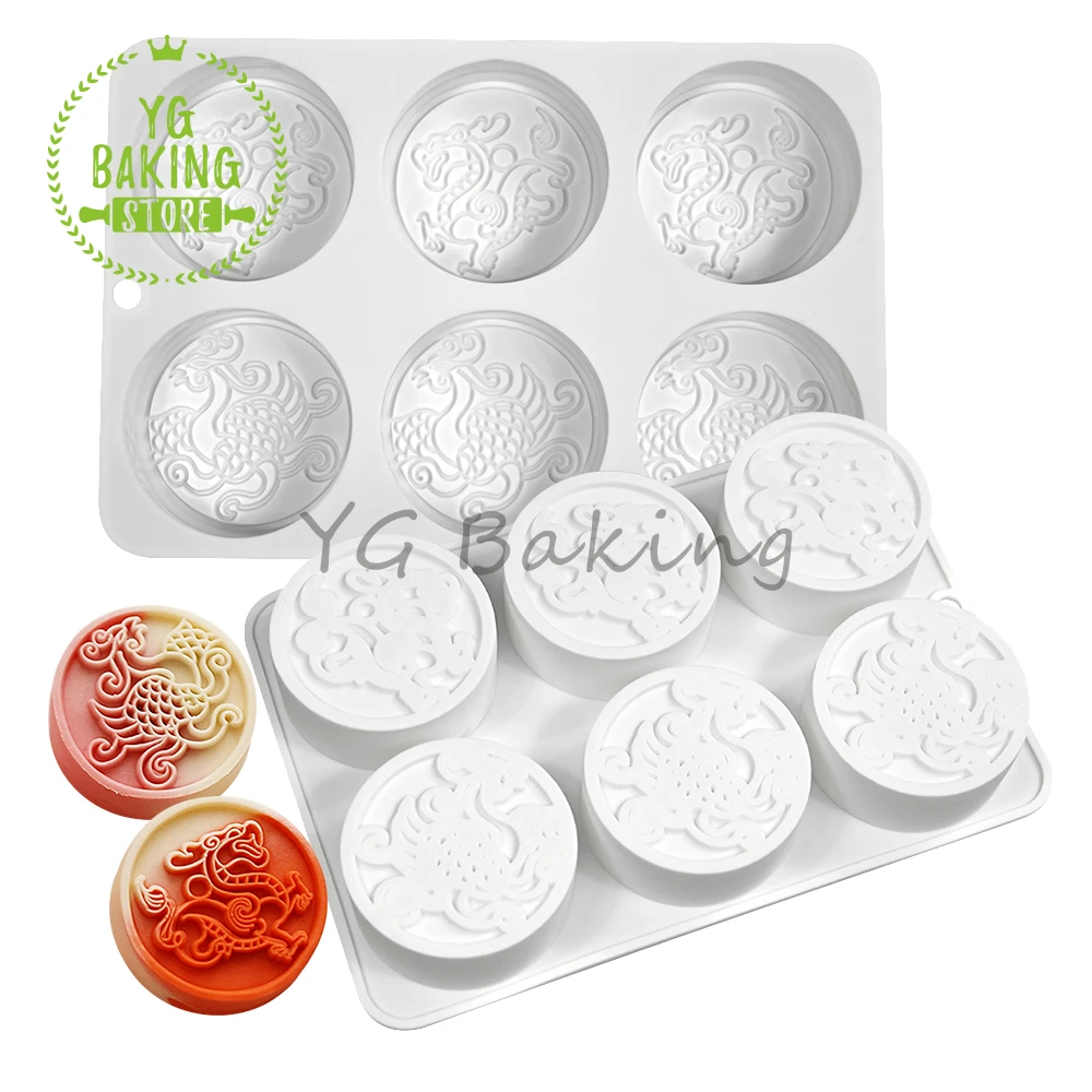 Силиконовая форма для Мусса Dorica в китайском стиле 6 полостей модель 3D рукоделия