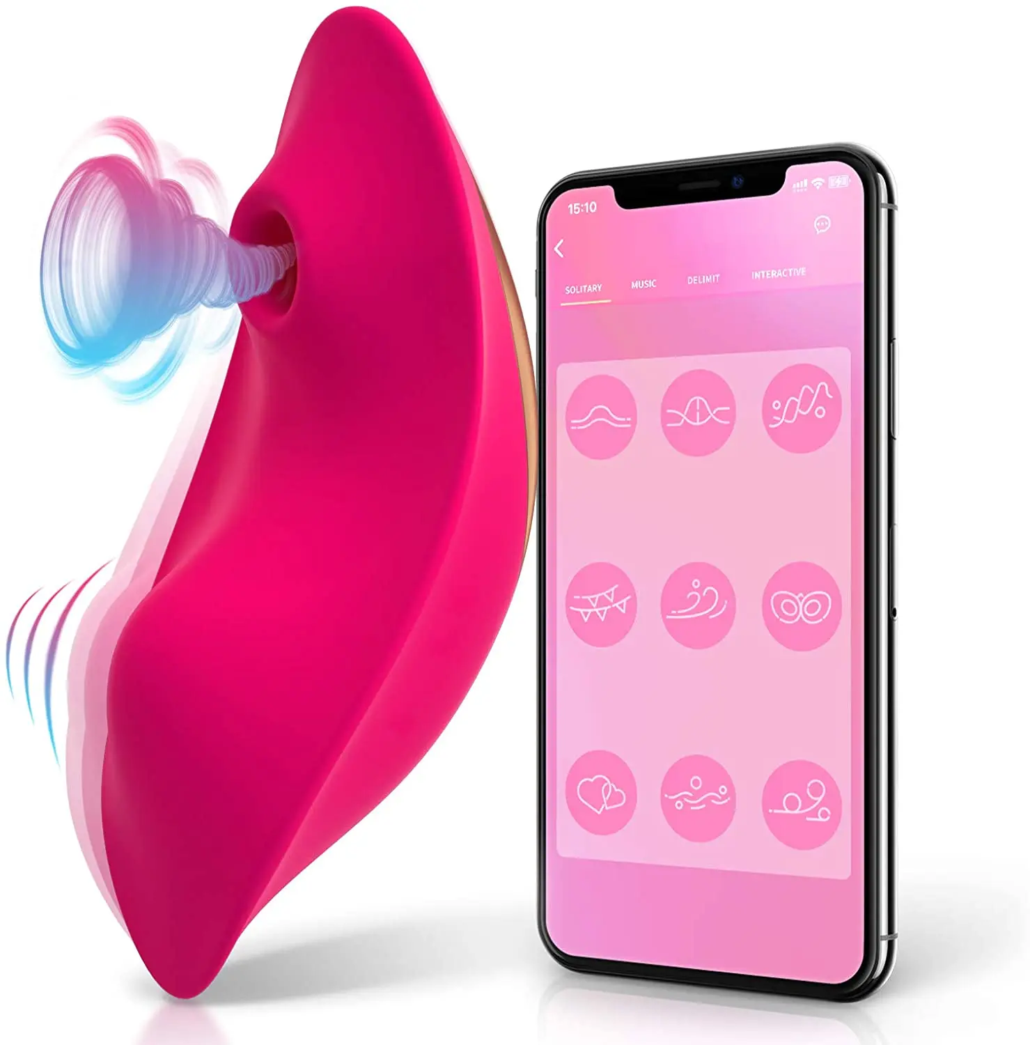 HWOK Wearable Wireless Sucking Vibrator For Women Vagina Clitoris Stimulator G Point Masturbator Dildo Oral Sex Toy For Adult