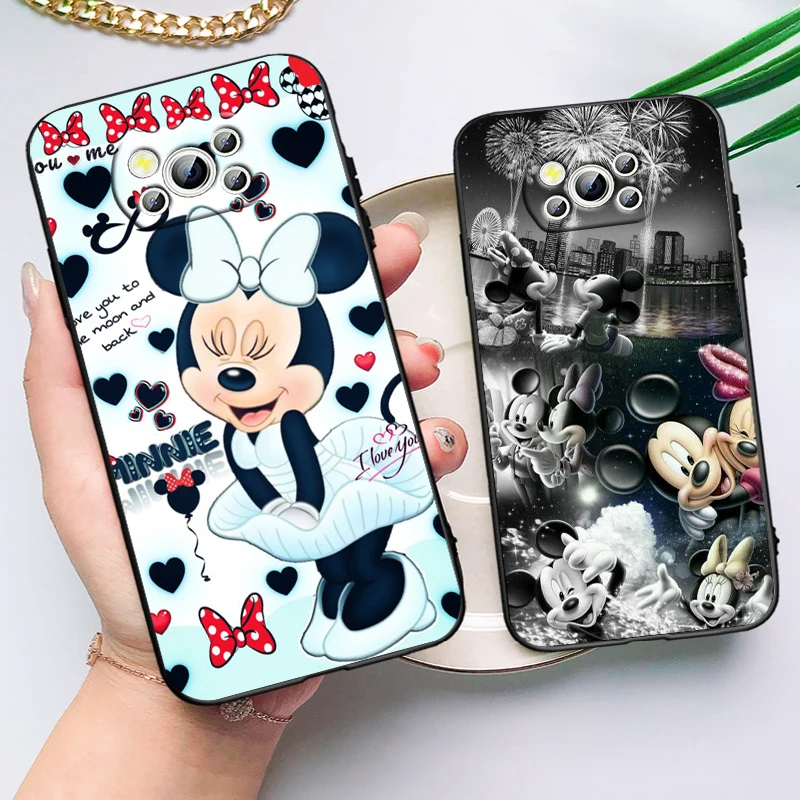 Чехол для телефона с Минни и Микки Маусом Xiaomi Poco X6 X5 X4 X3 F4 F3 NFC M6 M5 M4 GT S Pro 4G 5G C65
