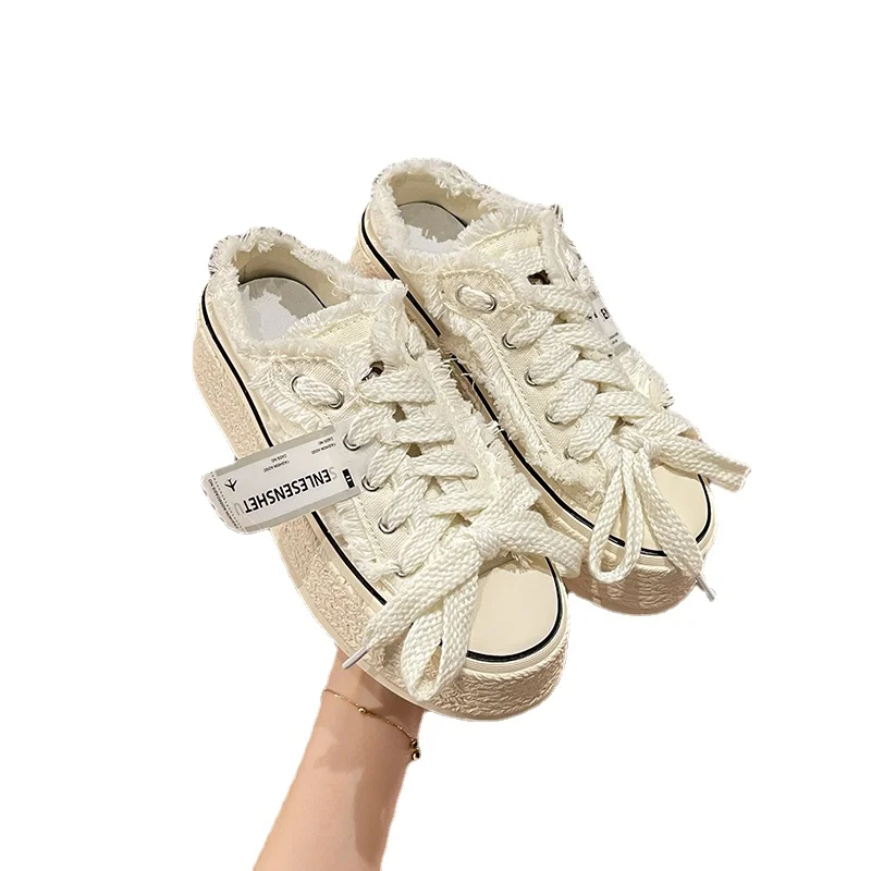 

Кеды женские холщовые, кроссовки на платформе, повседневная прогулочная обувь для бега, Вулканизированная подошва, осень