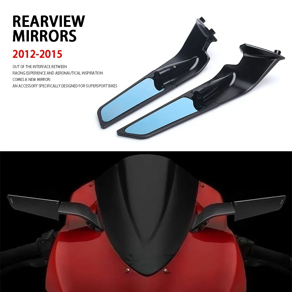 

Motorcycle Mirror Wind Wing Adjustable Rotating Rearview Mirror For Ducati Panigale 1199 S Tricolore PANIGALE 899 ABS 2013-2015