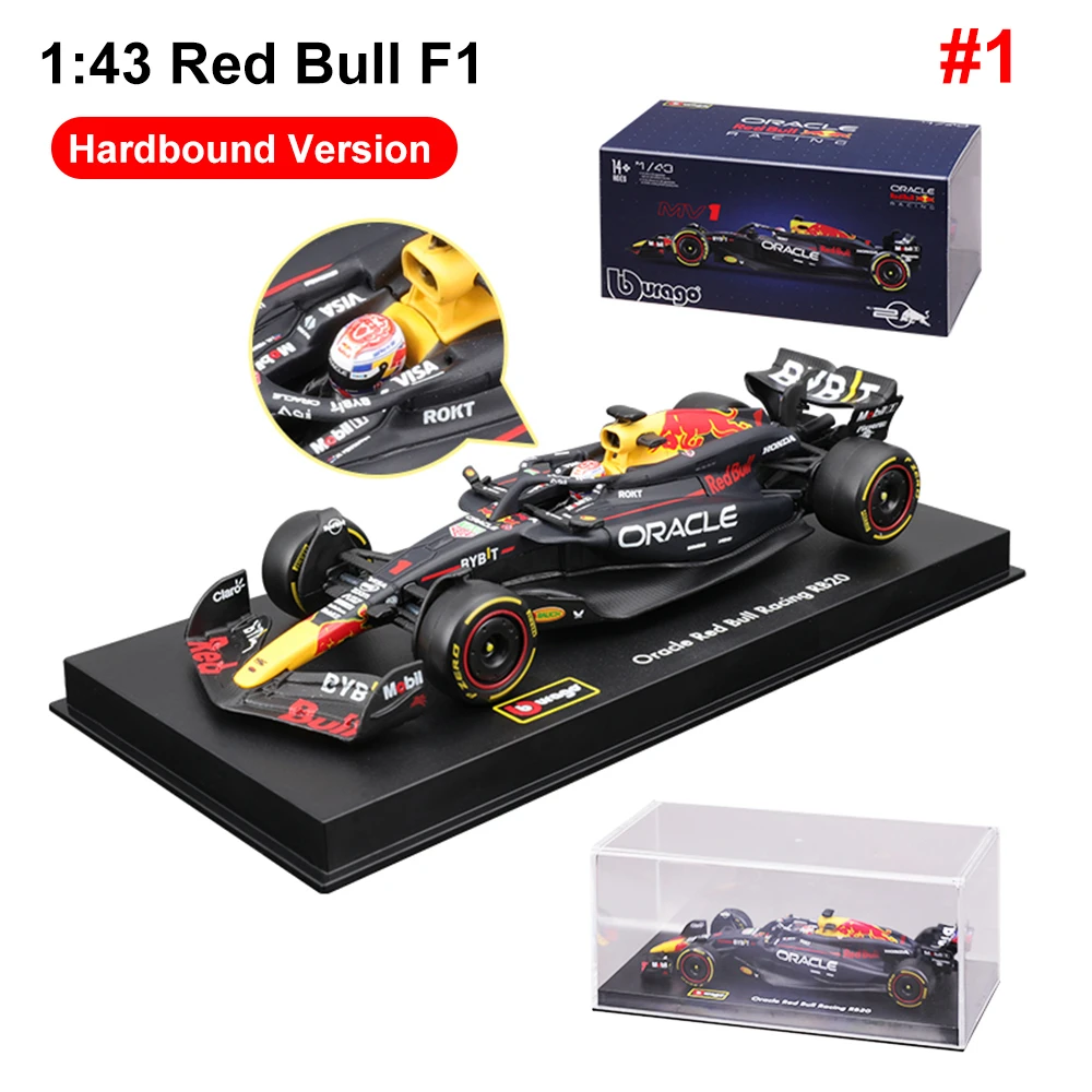 Bburago New 2024 1:43 Red Bull Ferrari F1 # 1 11 Миниатюрные гоночные модели из сплава игрушки