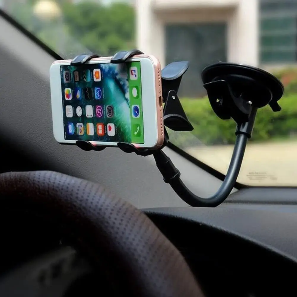 

Sucker Car Phone Holder Flexible Mount Stand Mobile Cell Support For IPhone Samsung Xiaomi Clip Phone Holder In Car G4L0