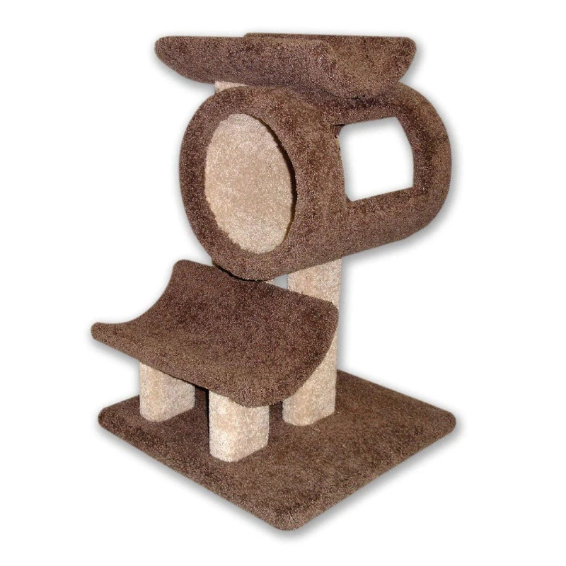

Pet Products Cat Tree & Condo Scratching Post Tower, Brown