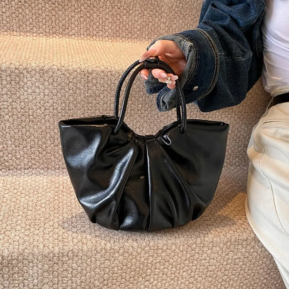 Осенняя винтажная кожаная сумка с масляным воском складная классическая ретро