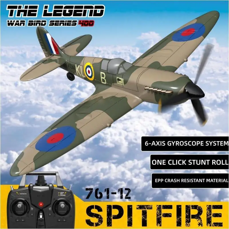 

Eachine Spitfire Rc Airplane 2.4ghz Epp 400mm Wingspan 6-Axis Gyro One-Key U-Turn Aerobatic Mini Rtf Model Child Christmas Gift