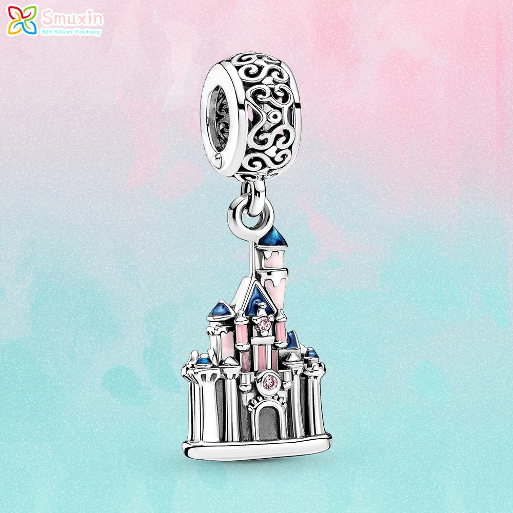 

Smuxin 925 Sterling Silver Beads Castle Charms fit Original Pandora Bracelets or Necklaces Women DIY Jewelry
