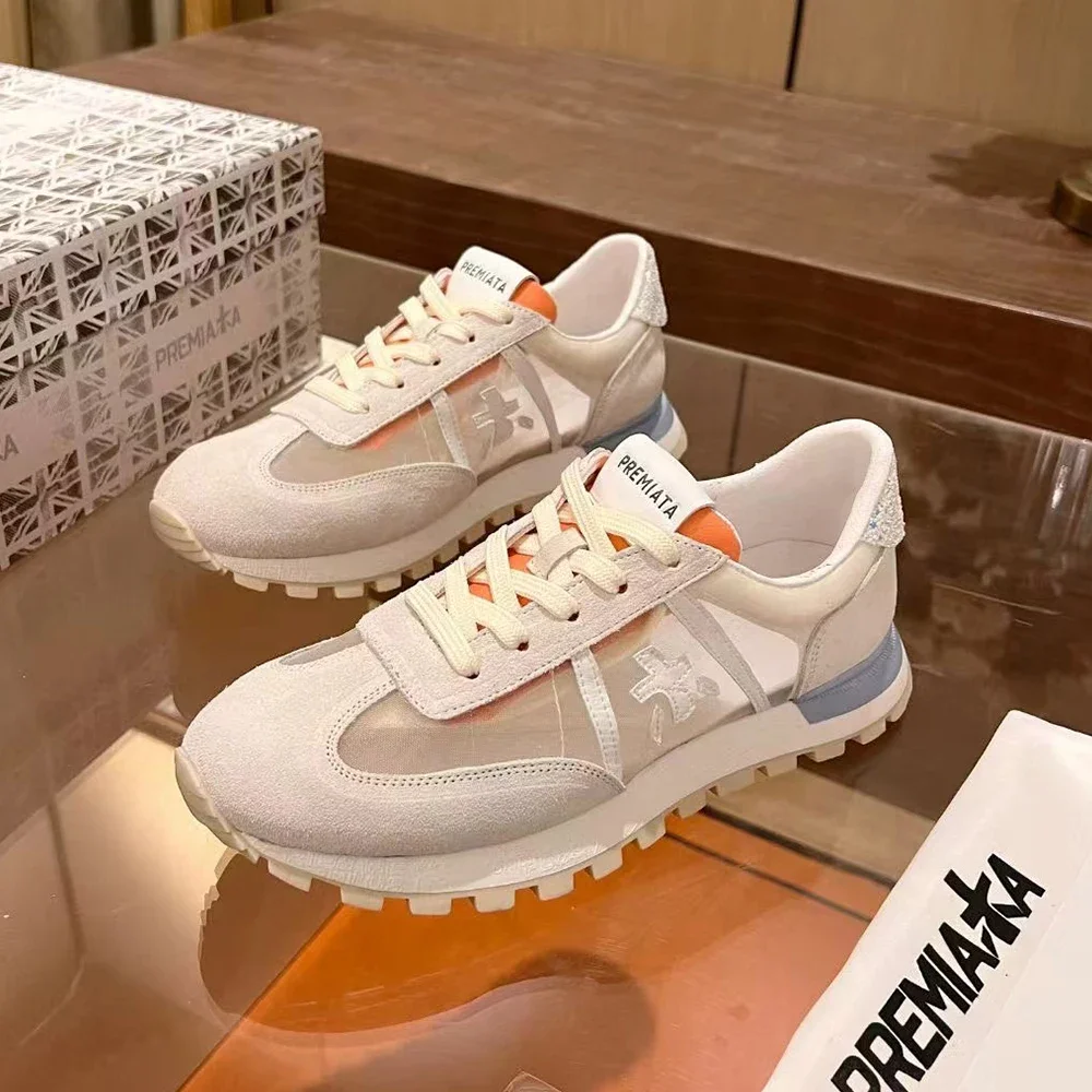 PREMIATA Ретро Простые легкие дышащие повседневные кроссовки Модные универсальные