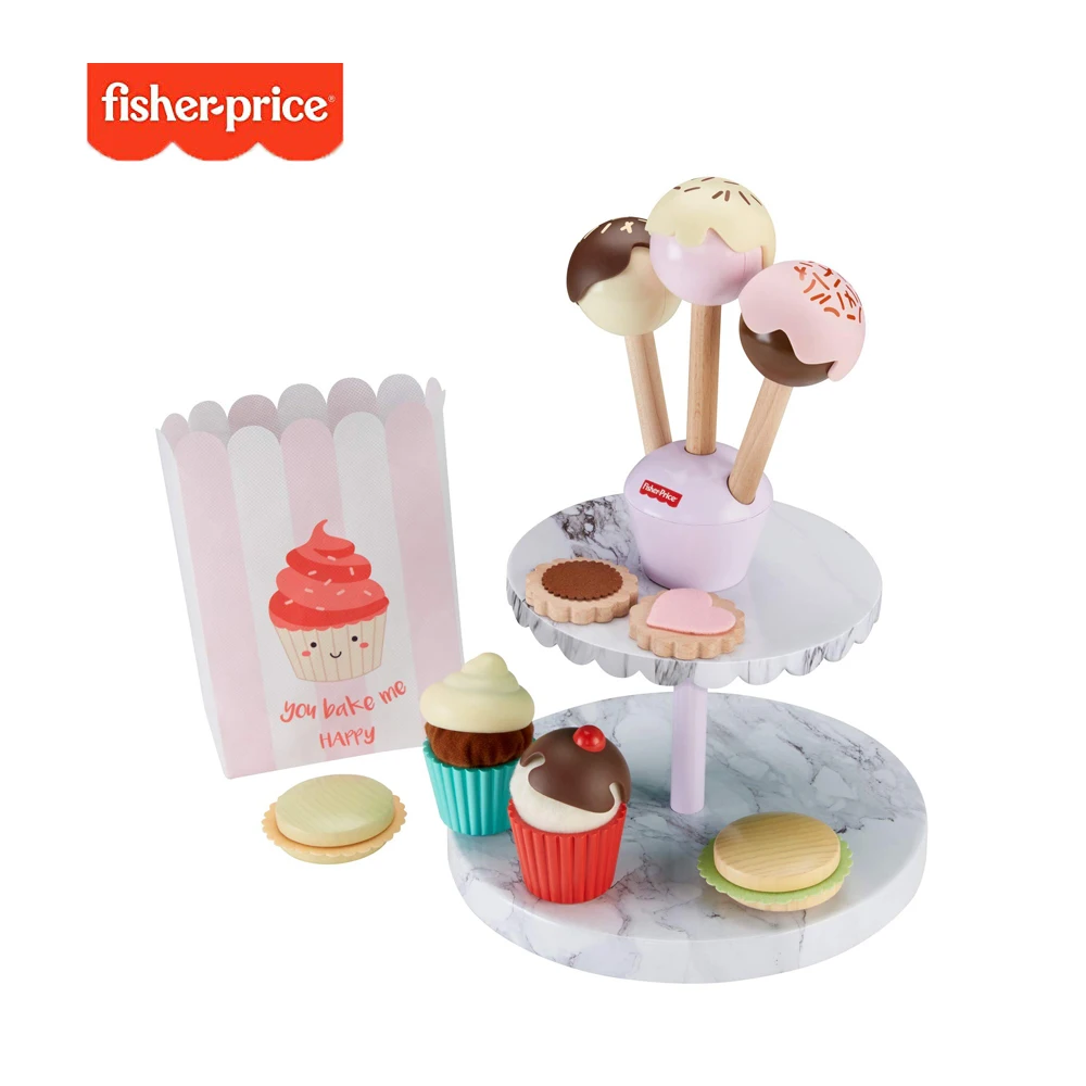 Fisher Price кухонные игрушки торт поп магазин 24 ролевые деревянные десерты выпечки