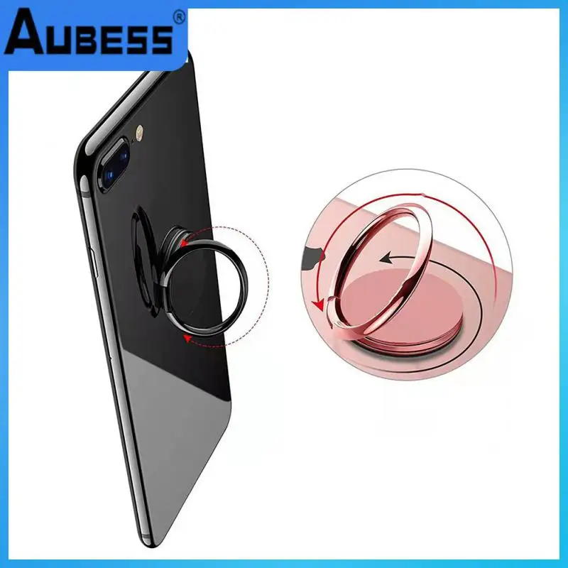 

Universal 360 Degree Rotating Mobile Phone Buckle Luxury Rotatable Mini Phone Holder Magnetic Finger Ring Bracket Multi-function