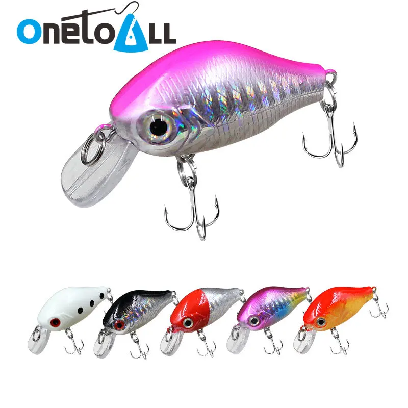 

OnetoAll Hard Crankbait Minnow Fishing Lure Wobblers ABS Plastic Bait Casting Saltwater Treble Hooks Bass Carp Jerkbait Swimbait