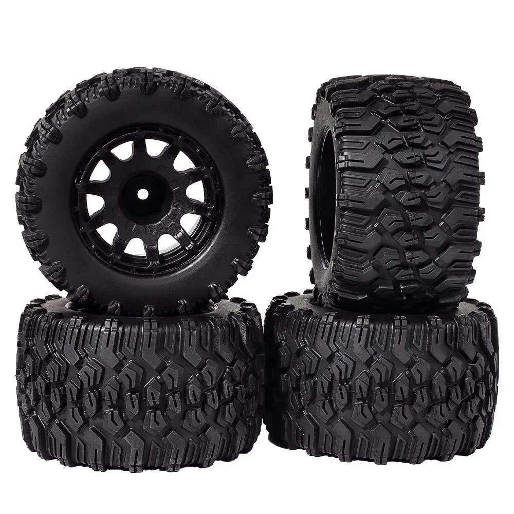 

4PCS 120MM 1/10 Monster Truck Tire Rubber Rocks Tyres 12mm Wheel Hex for RC Crawler Buggy Axial Traxxas Tamiya Kyosho