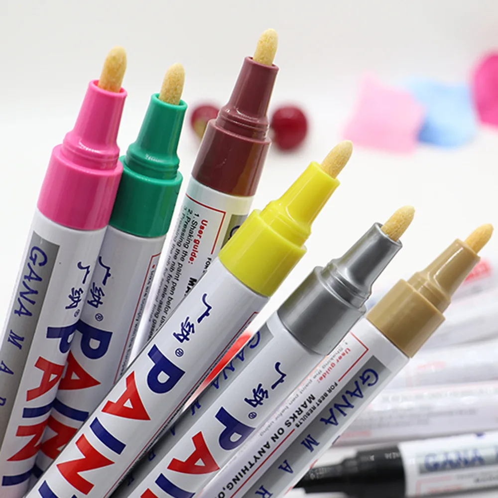 

Auto Permanent Paint Marker Pen Tread Rubber Metal Acces Colors Car Coat Paint Pen Touch Up Scratch Clear repair dfdf