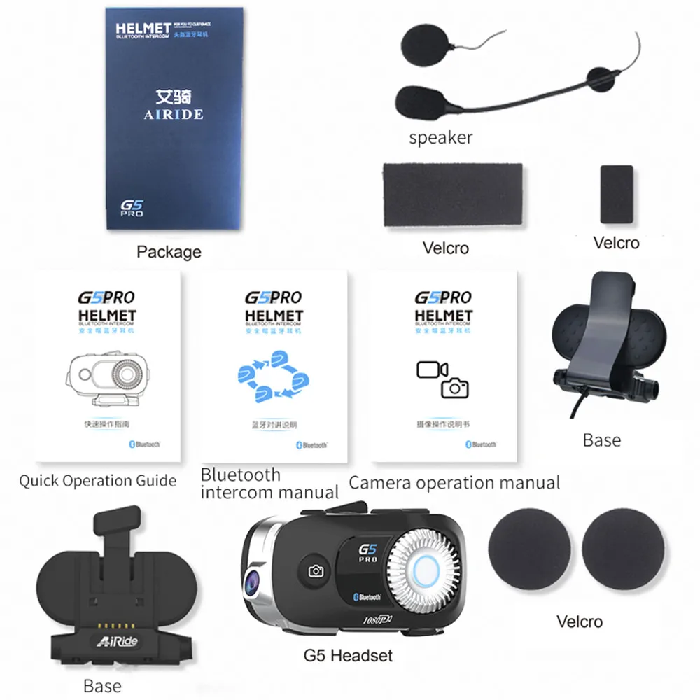 Мотоциклетный шлем AiRide G5 Интерком Bluetooth Wi-Fi 1080P |