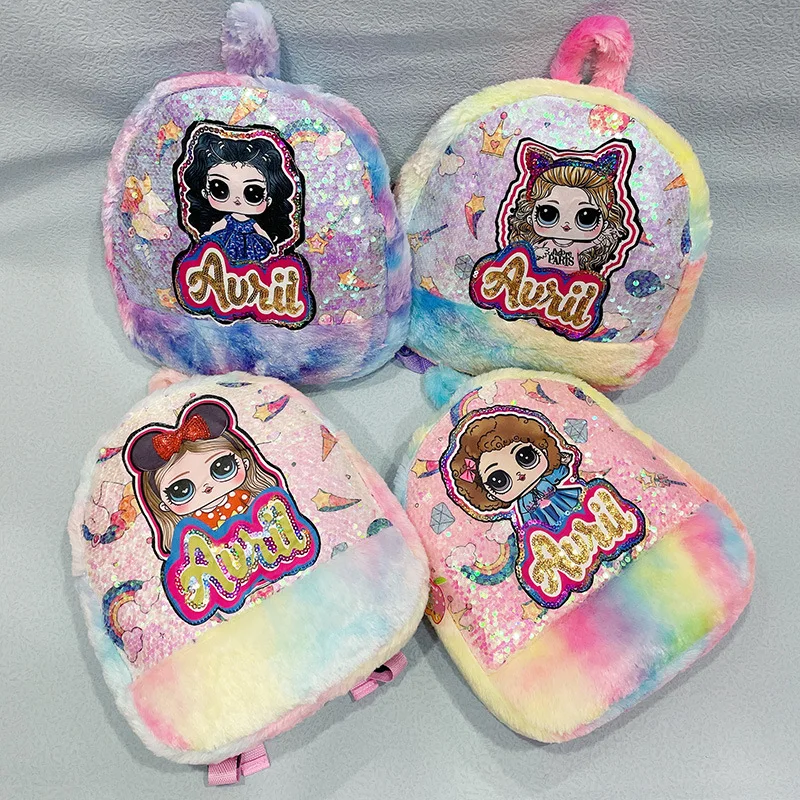 

New Surprise Doll Backpack Schoolbag Children's Schoolbag Colorful Lol Girl Plush Schoolbag Surprise Doll Girl Backpack Gift