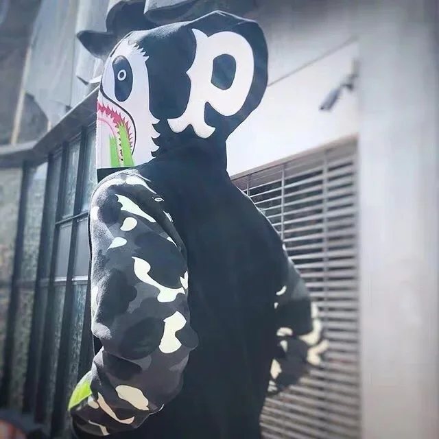 

A BATHING APE BAPE ASIA new trendy brand cartoon anime avatar print baby panda spotted zipper sweatshirt jacket