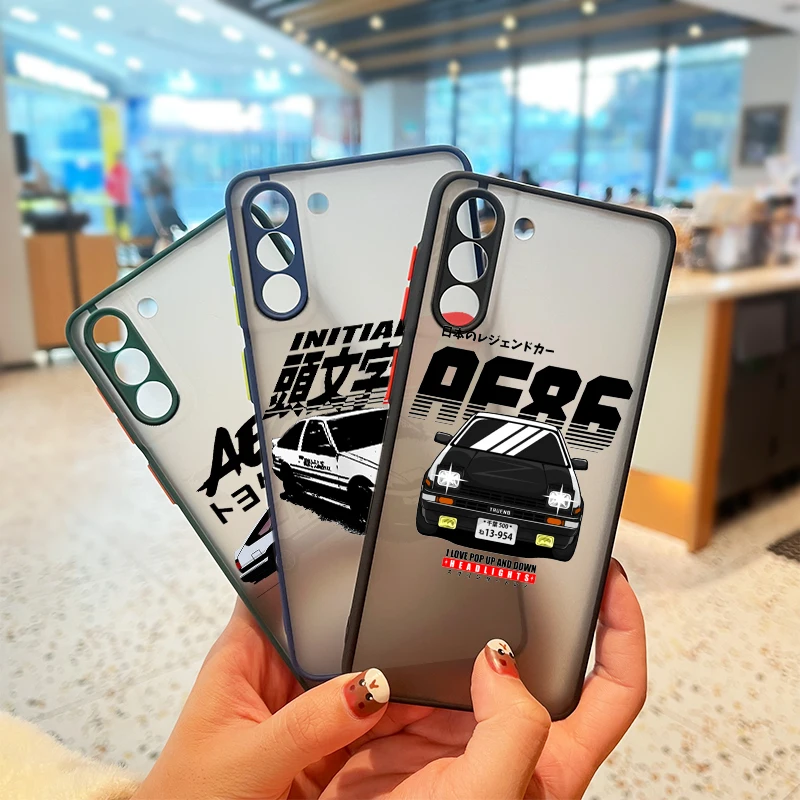 

Digital D retro racing car For Samsung S21 20 10 8 9 M62 51 31 30S 20 FE Lite Plus (5G) Frosted Translucent Phone Case
