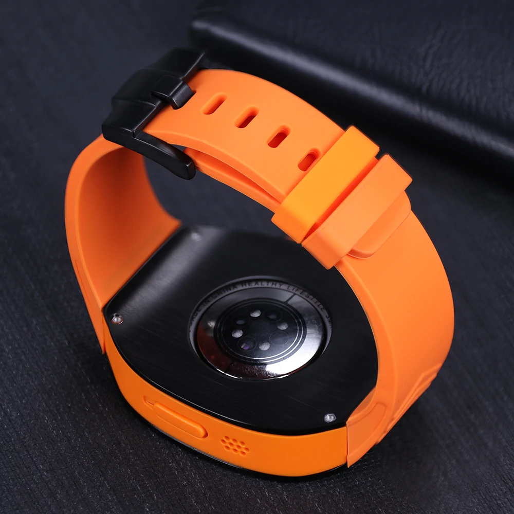 Luxury Stainless Steel Case Modification Kit For Apple Watch Ultra 49mm Transparent Mod Kit Sport Bracelet Strap For iWatch 49mm