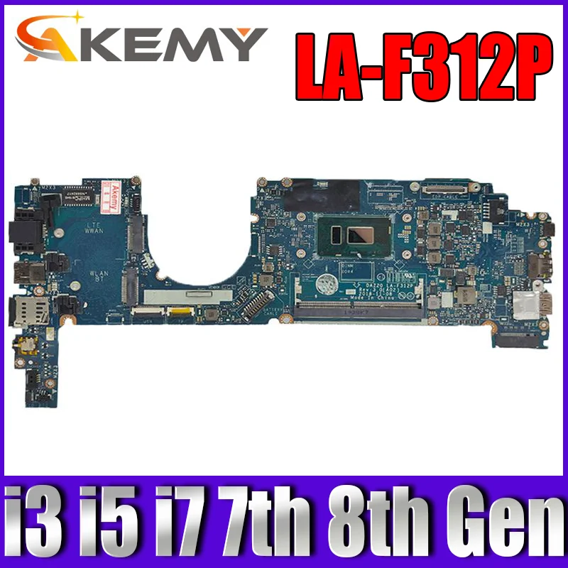 

LA-F312P для DELL Latitude 12 7290 / 13 7390, материнская плата для ноутбука CN-0K7YJX 0MXW44, системная плата с i3 i5 i7 7-го или 8-го поколения ЦП