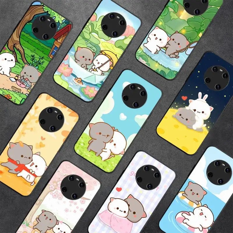 

Peach Cat Phone Case for Huawei Y 6 9 7 5 8s prime 2019 2018 enjoy 7 plus