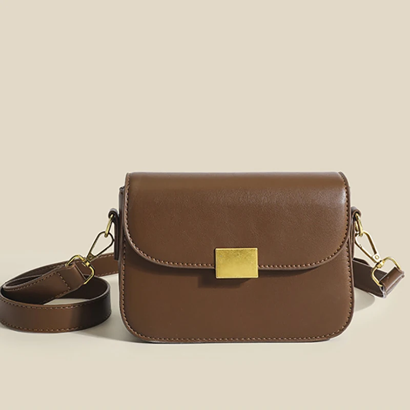 

Autumn Winter Mini Crossbody Bags For Women Vintage Fashion Ladies Shoulder Bag PU Leather Brown Square Messenger Bag Sac