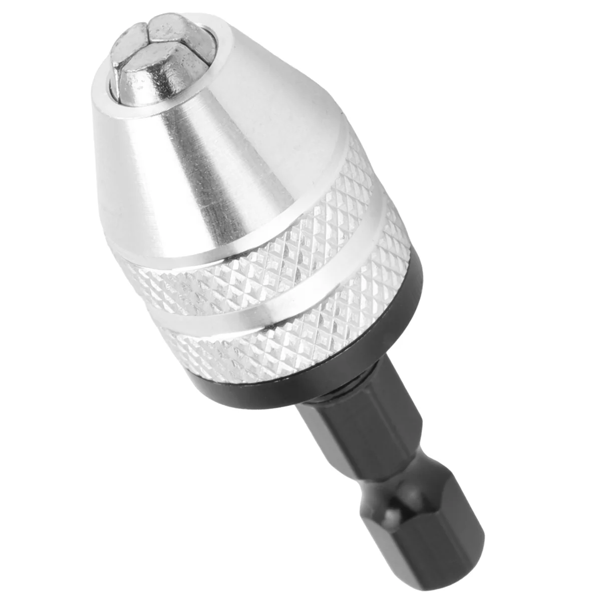 Серебристый + черный 6 мм БЕСКЛЮЧЕВОЙ сверлильный патрон быстросменный адаптер