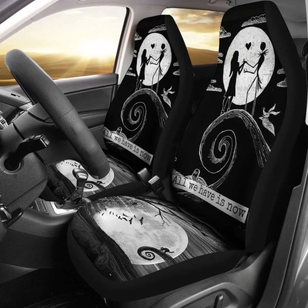 

All We Have Is Now Nightmare Before Christmas Car Seat Covers 3 Amazing,Pack of 2 Universal Front Seat Protective Cover