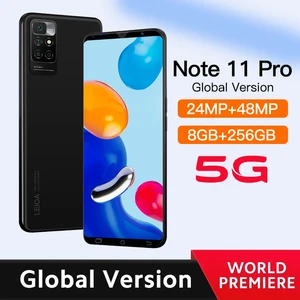 original note 11 pro smartphone global version celular cell phone 8g 256gb 48mp camera daul sim card 4g 5g network cellphones free global shipping