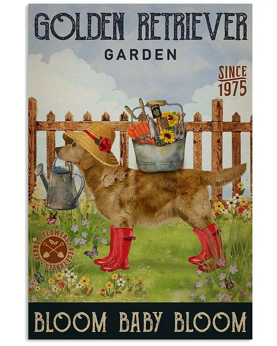 Постер Bertaman Mekar ✮ золотистый ретривер, ретривер для дома