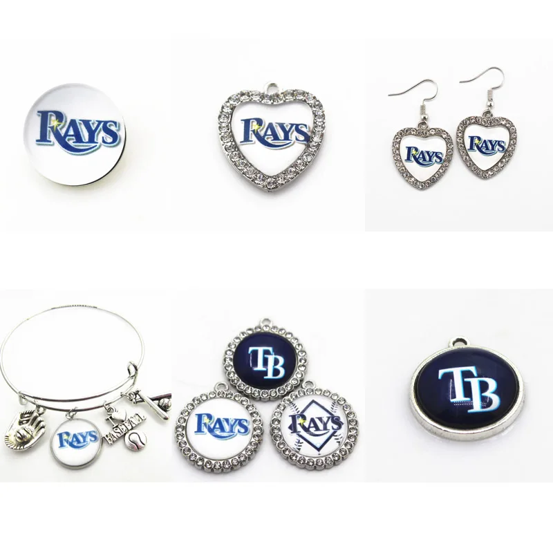 

US Baseball Team Tampa Bay Dangle Charms DIY Necklace Earrings Bracelet Bangles Buttons Sports Jewelry Accessories