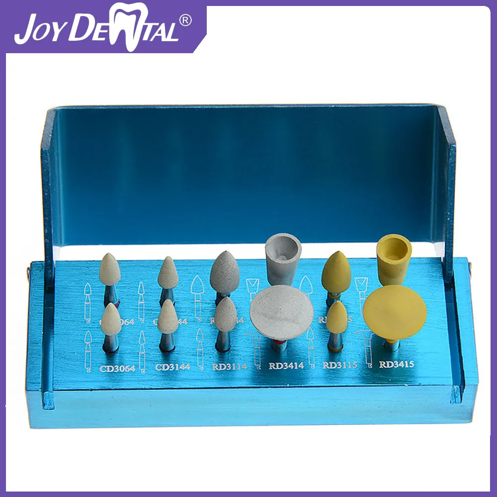 Dental Zirconia Polishing Kit Fit for Dental Clinic Low Speed Handpiece 12 Pcs/Box