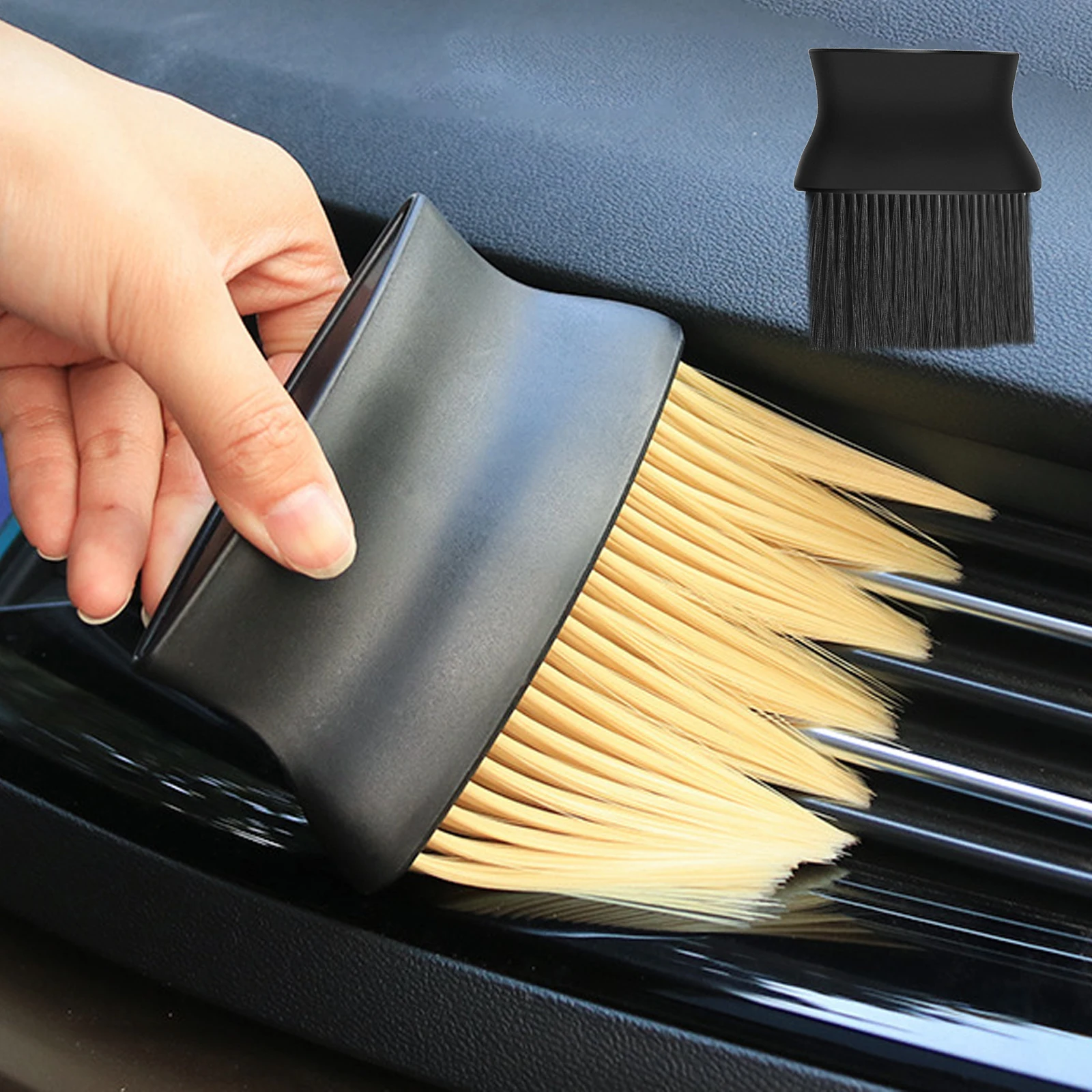Car Air Conditioner Cleaner Brush Air Outlet Cleaning Brush Car Detailing Brush Dust Cleaner Soft Brush Car Clean Accessories