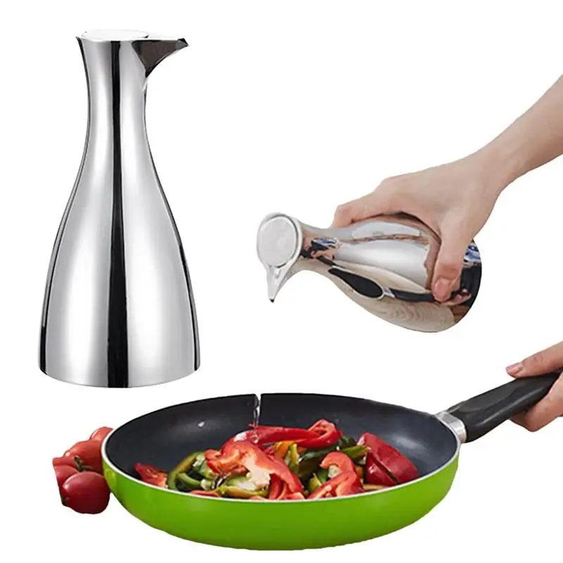 

Stainless Cooking Oil Dispenser Olive Oil Dispenser Bottle Stainless Steel Leak Proof Baking Cookware Oil Bottle Condiment