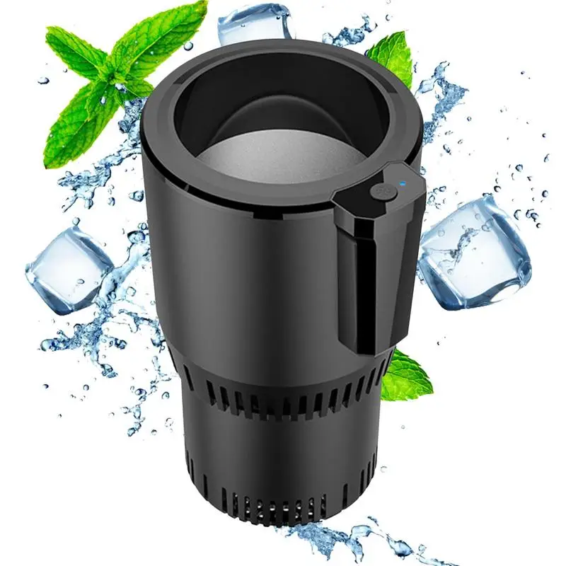 

12V Smart Car Cup Cooler Low Decibel Silence Auto Car Cooling Cup Mug Holder With LED Blue Light Low Decibel Silence Design