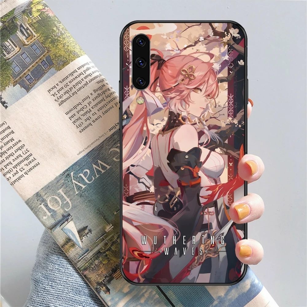 Wuthering волны Changli Чехол для мобильного телефона Samsung Note 9 10 20 Plus Pro Ultra J6 J5 J7 J8 черный