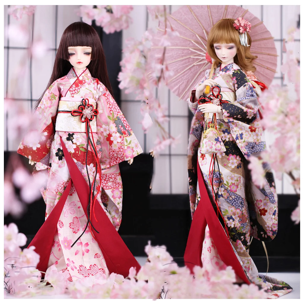1/6 1/4 1/3 Древний костюм BJD Одежда Furisode Кимоно Наряд для YOSD MSD SD13 Big Girl SSDF ID75