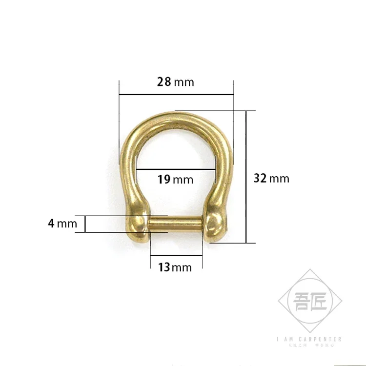 Ручная пряжка передвижная крючок-Пряжка сумка латунная фурнитура