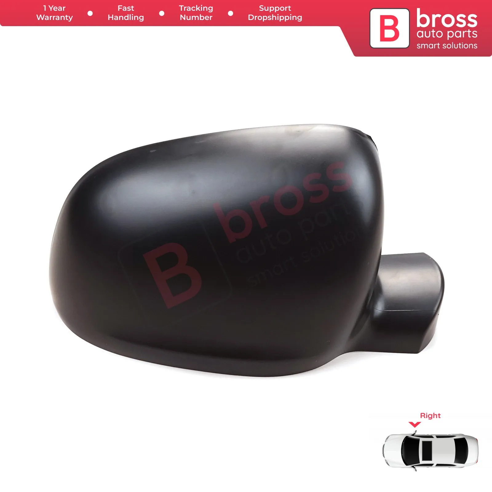 

BSP1107-2 Car Side Mirror Shell Cap Cover Right 963029296R for Renault Kangoo Mercedes Citan W415 W420 Nissan Townstar NV250