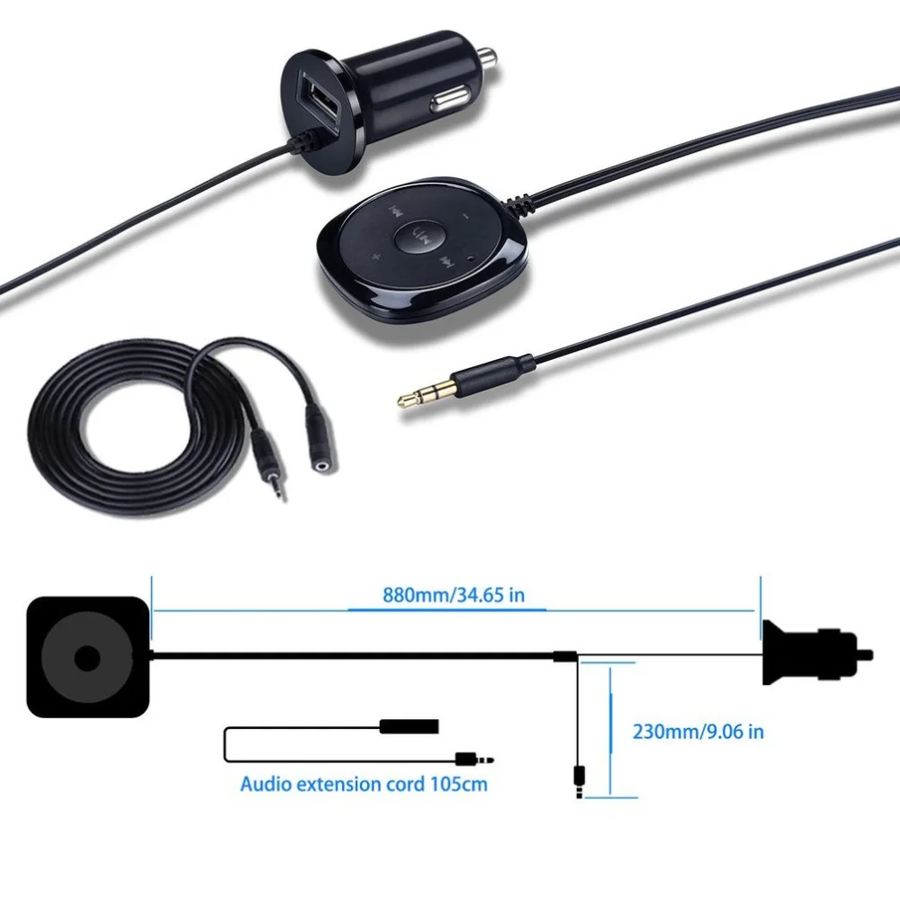 

RYWER Senza Fili di Bluetooth Adattatore Per Auto Kit di Conversazione Hands-free Car Audio Ricevitore Built-In Mic Controller