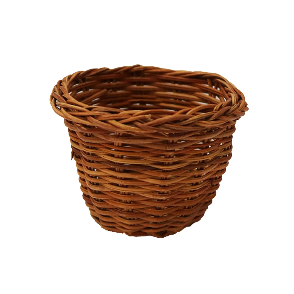 

Mini Baskets Basketcrafts Accessories Decorative Tabletop Centerpieces Table Kitchen Favors Wicker Woven Willow Round Country