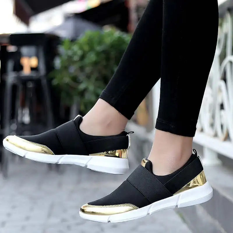 

Casuals Women Platform Sport Shoes High-Top Sneakers Sport Woman Running Sports Shoes Ladies Black Sneakers For Women Tennis