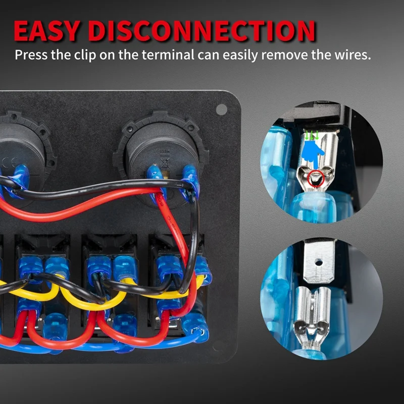 6-бандовая морская панель кулисного переключателя водонепроницаемая 12 В