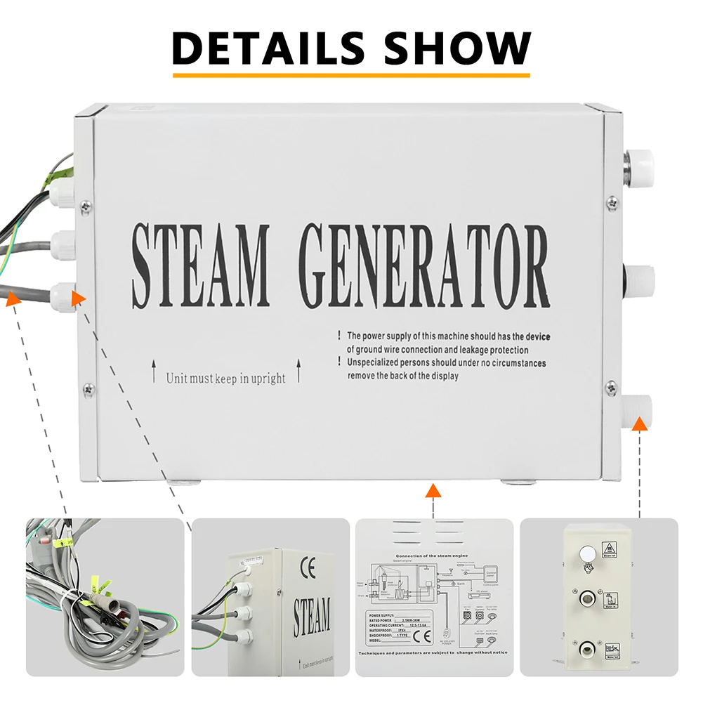 

Парогенератор 3 кВт 110 В/220 В, паровая сауна, Паровая Ванна для дома, сауна, спа, паровой душ с контроллером